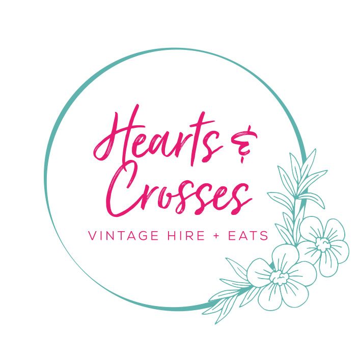 Hearts & Crosses Wedding Hire Logo Design
