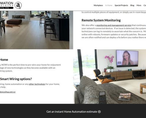 Auckland website design for Automation Associates